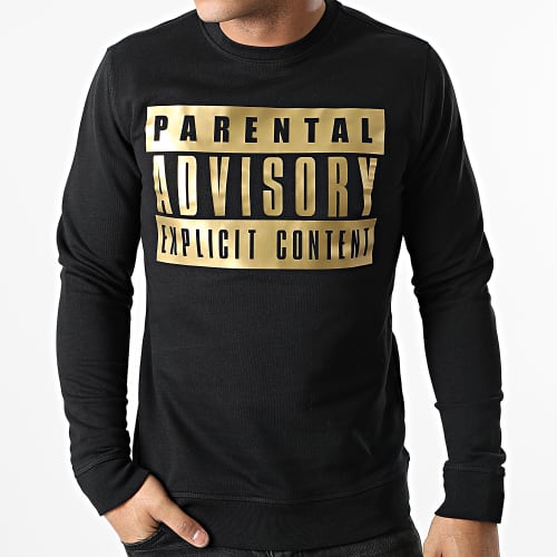 Sweat Crewneck Gold Logo Noir