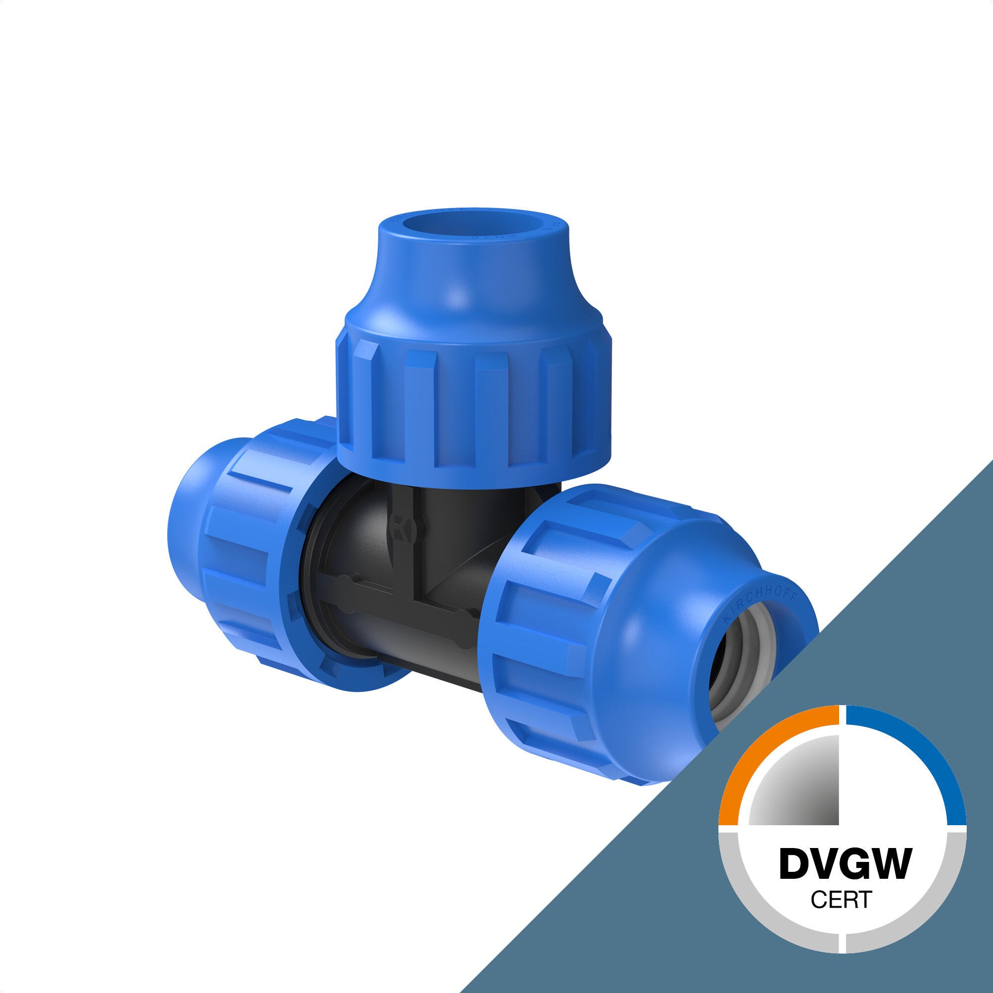 KIRCHHOFF T-Stück, 20 x 20 x 20 mm für HDPE Bewässerungssystem, Gartenbewässerung Made in EU