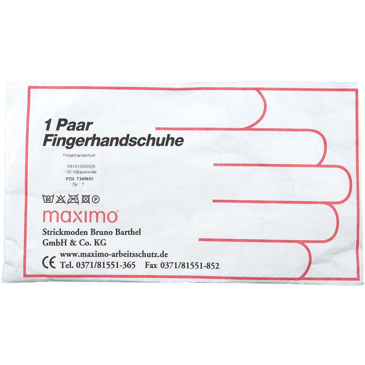 Baumwollstrickhandschuh Gr. 7