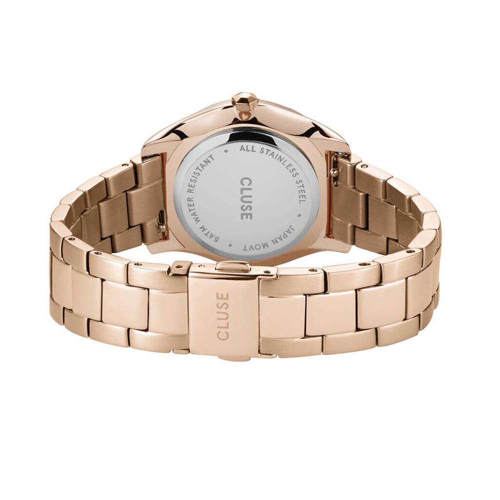 Montre Cluse Feroce Petite Acier Acier Dore Rose