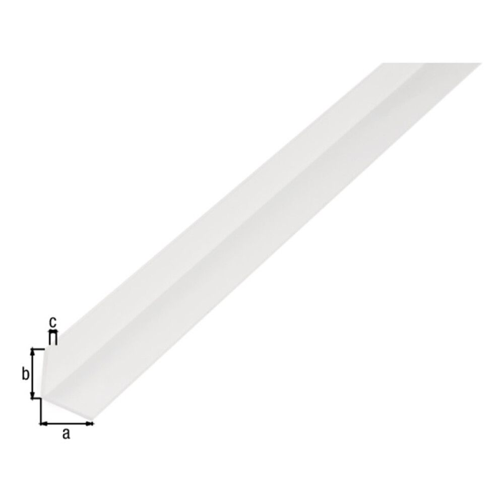 VINKELPROFIL GAH ALBERTS PVC 1000X20X20MM HVIT