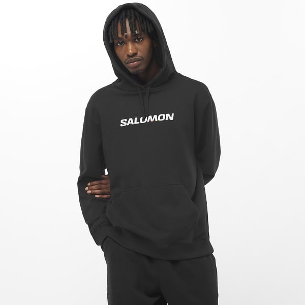Sweatshirt SALOMON LOGO PERFORMANCE HOODIE DEEP BLACK