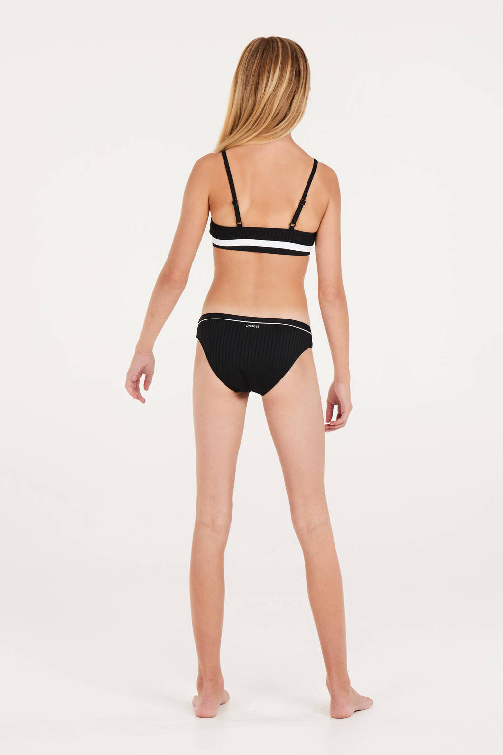 crop bikini PRTROSY JR zwart/wit