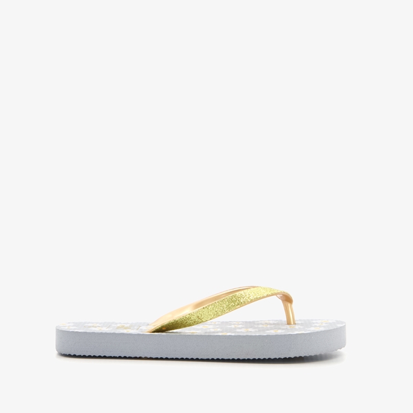 Meisjes teenslippers met madeliefjes