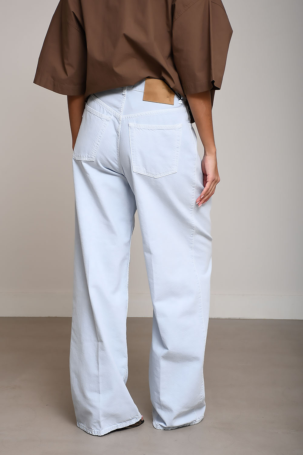 Candy twill 45 denim wide-leg jeans