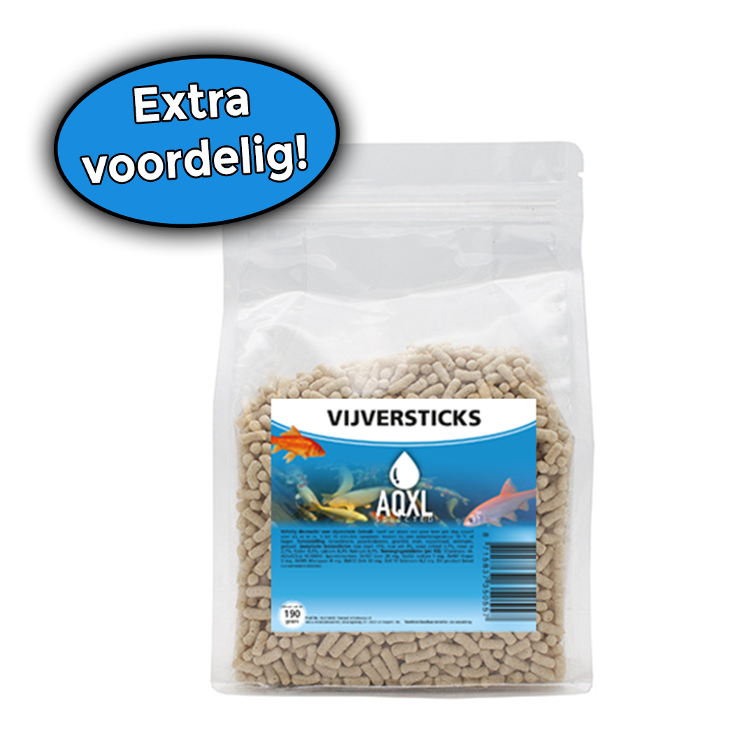 AQXL Selected Vijvervisvoer Sticks M 190g | Vissen