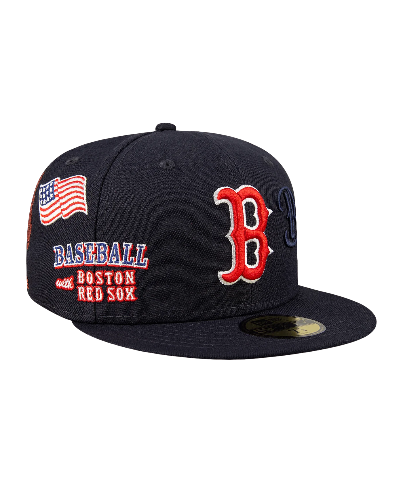 New Era Boston Red Sox Script 59Fifty Cap Blau
