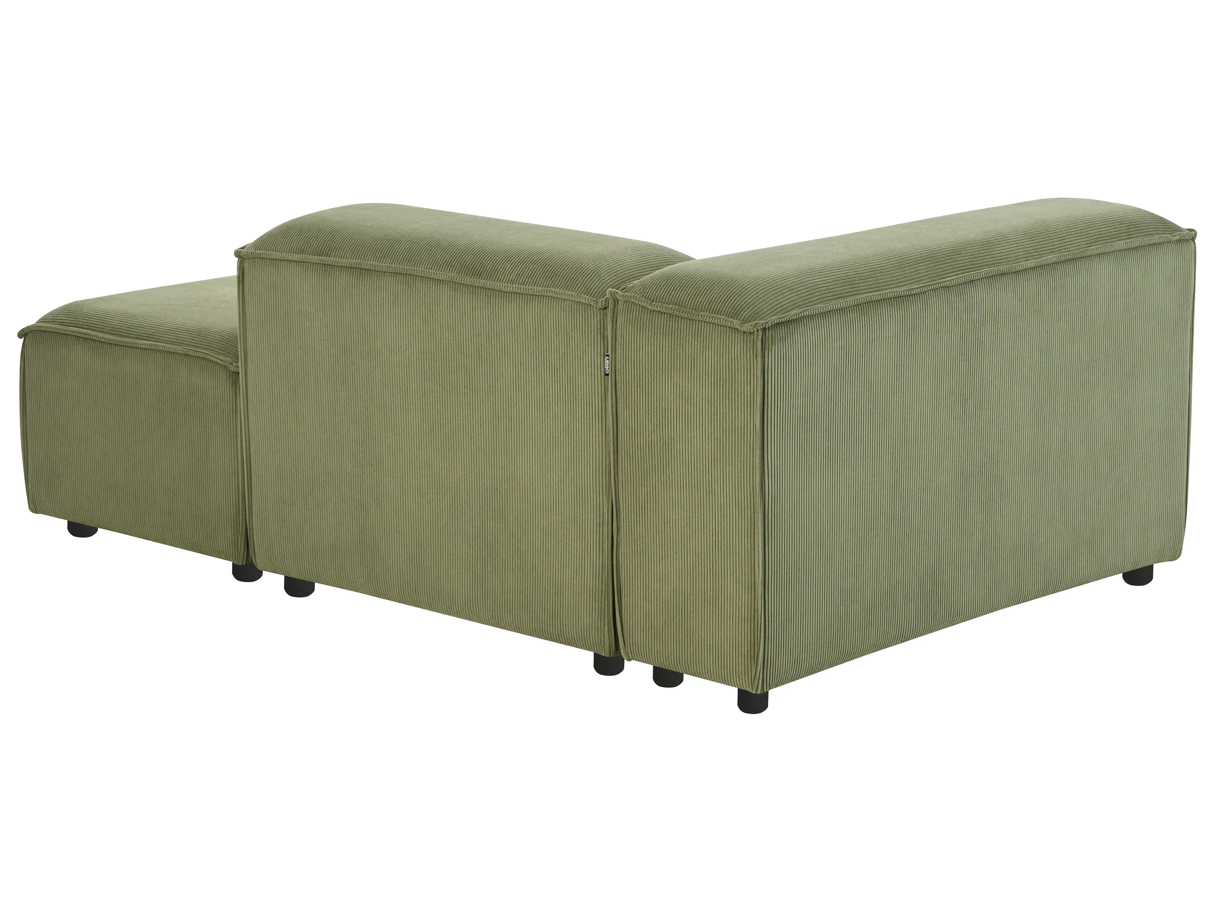 Modulaire hoekbank 3-zits ARDAL Corduroy Groen met ottomaan linkszijdig