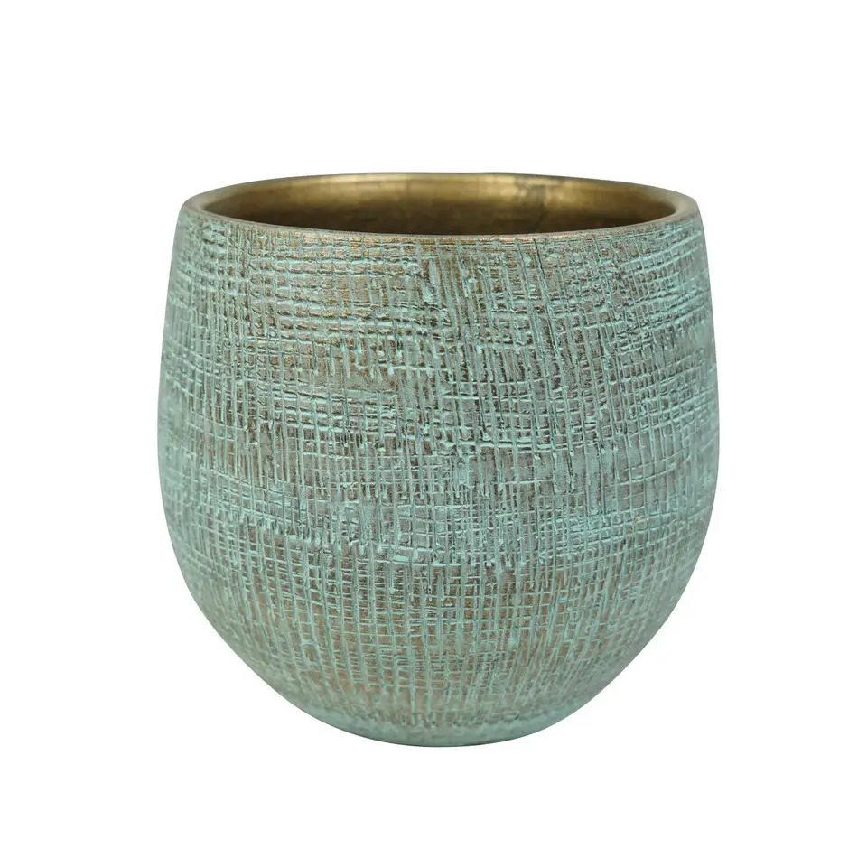 Steege Plantenpot - moderne look - blauw - 18 x 16 cm