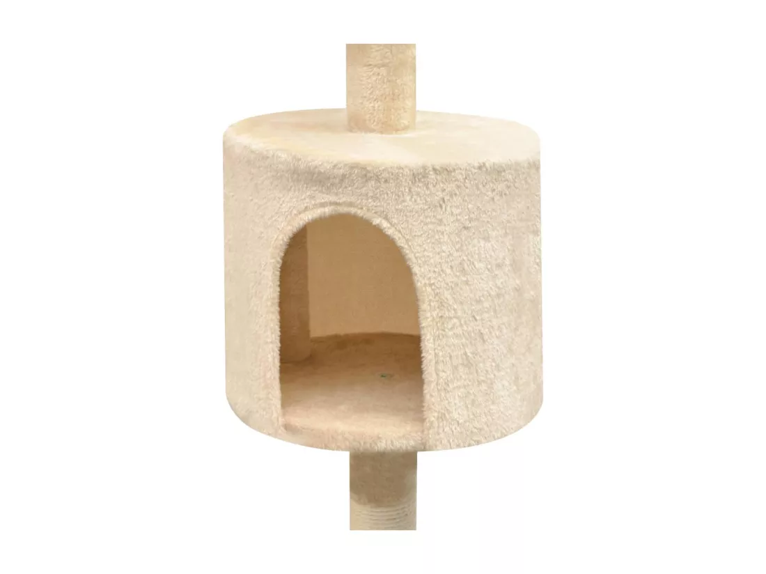 Arbre à chat avec griffoirs en sisal 125 cm Beige