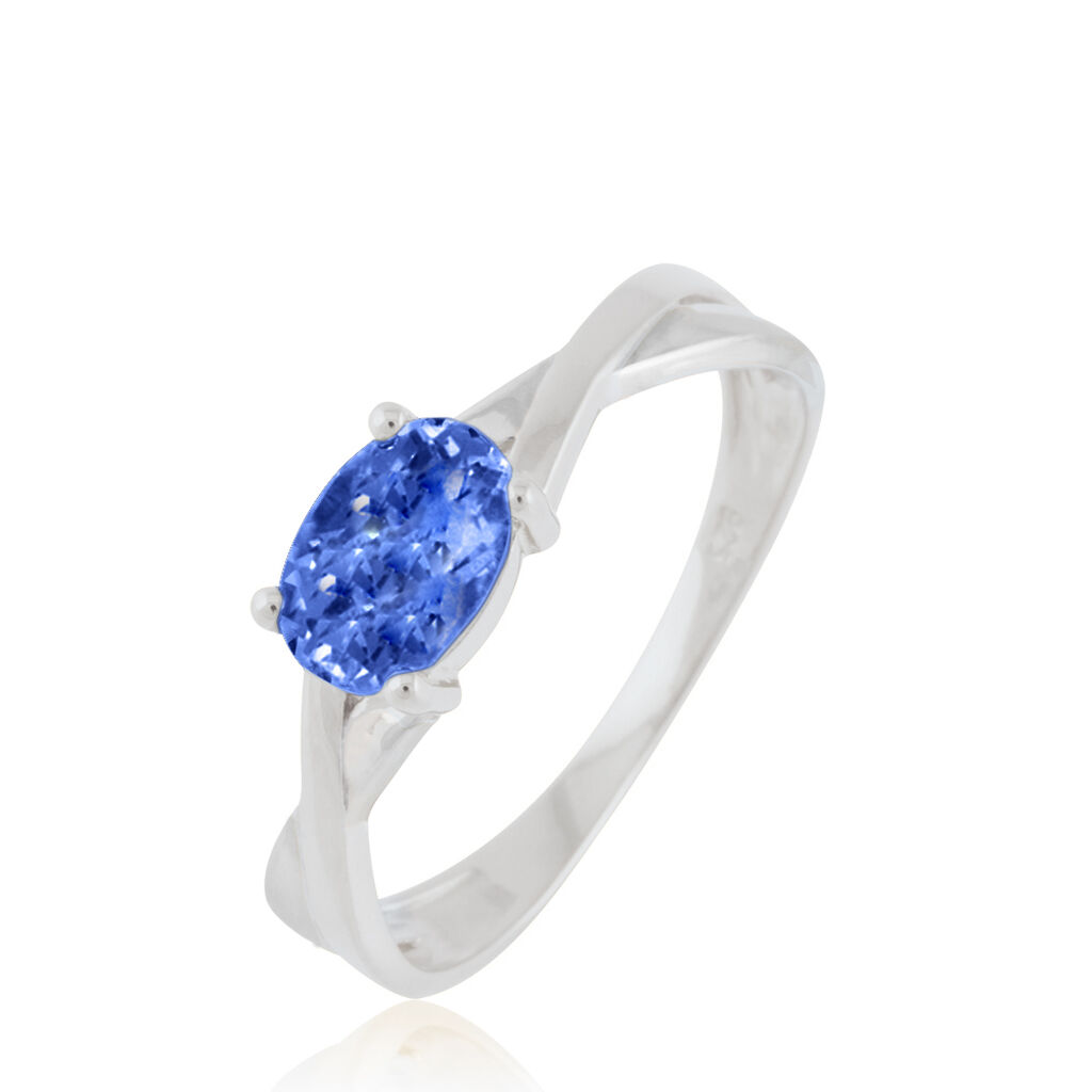 Bague Emeline Or Blanc Saphir