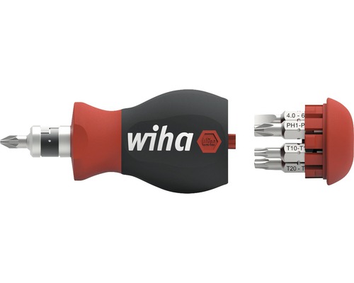 Wiha Stubby schroevendraaier met bitmagazijn inclusief 7 dubbele bits
