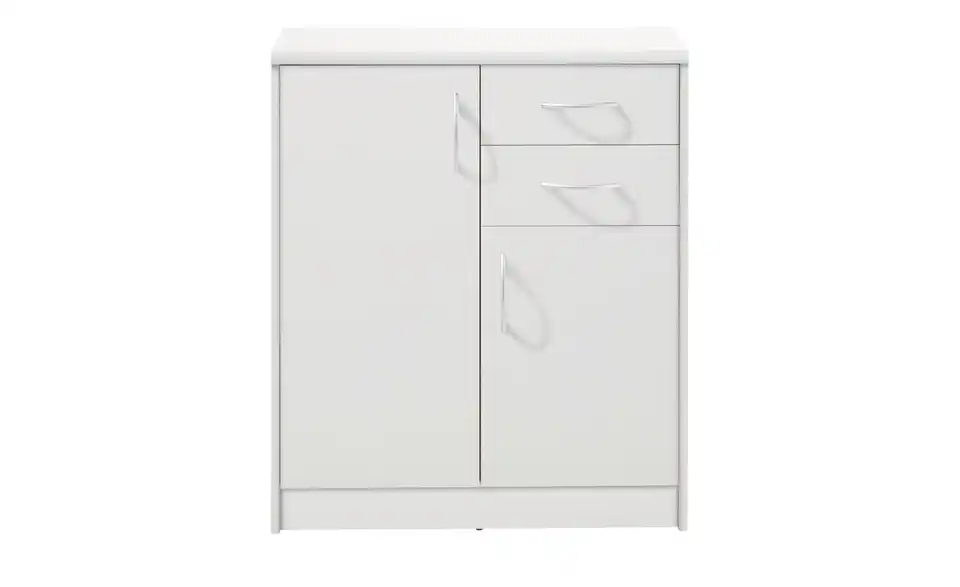 Kommode Optimus Weiß Ausführung II (2 Türen/2 Schubkästen) 86 cm
