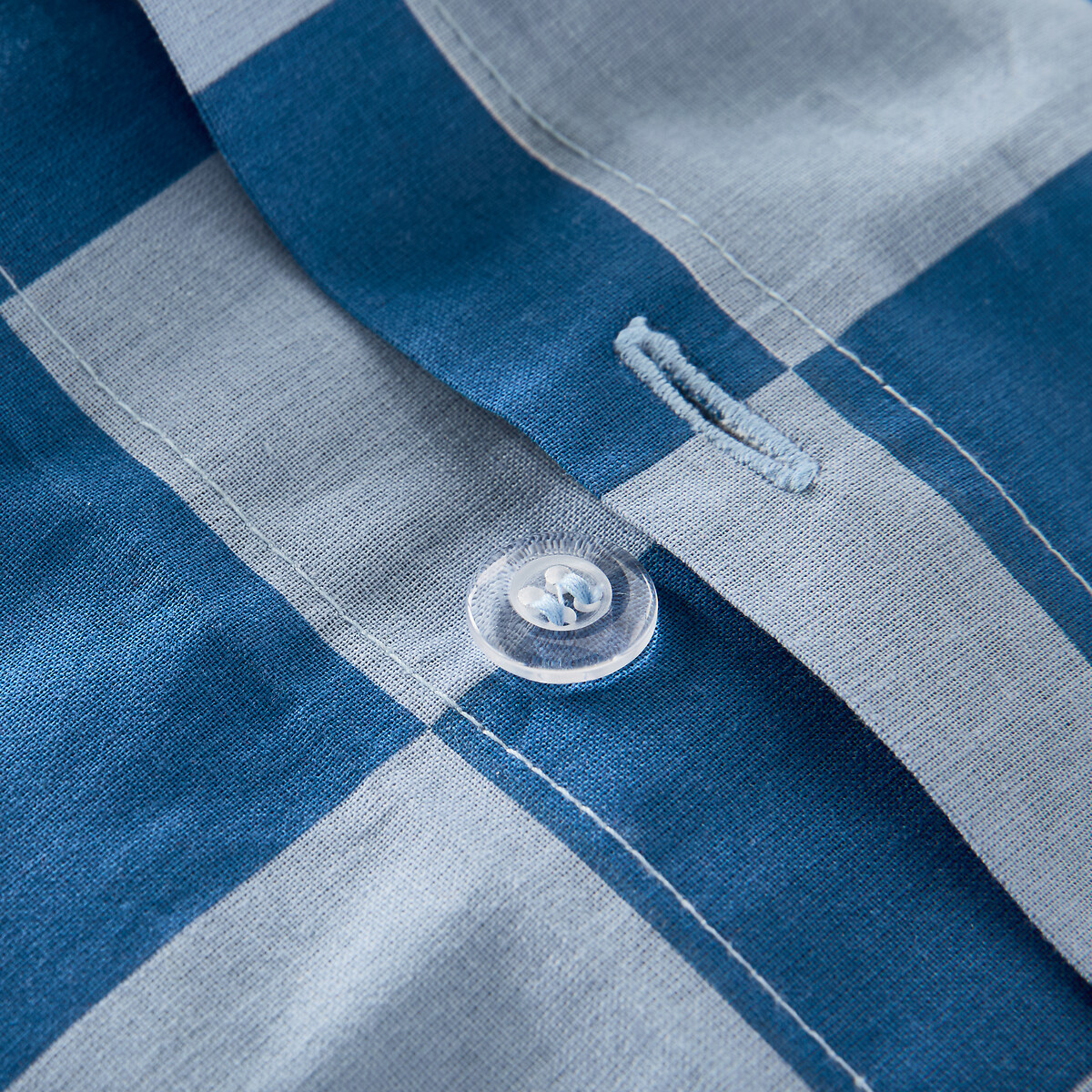 LA REDOUTE INTERIEURS<br>Capa de edredão 50% algodão reciclado, azul Tabaka