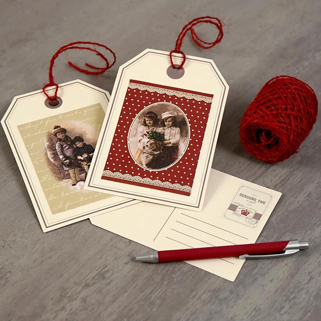 Creativ company cadeaulabels crème groot - 10st