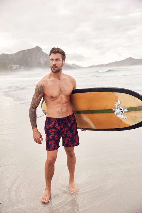 JAY-PI Badeshorts, Beachwear, Elastikbund, floraler Print