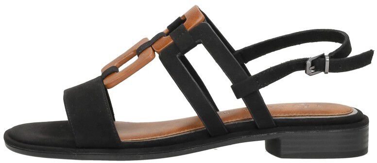 Marco Tozzi Sandalen Plat zwart