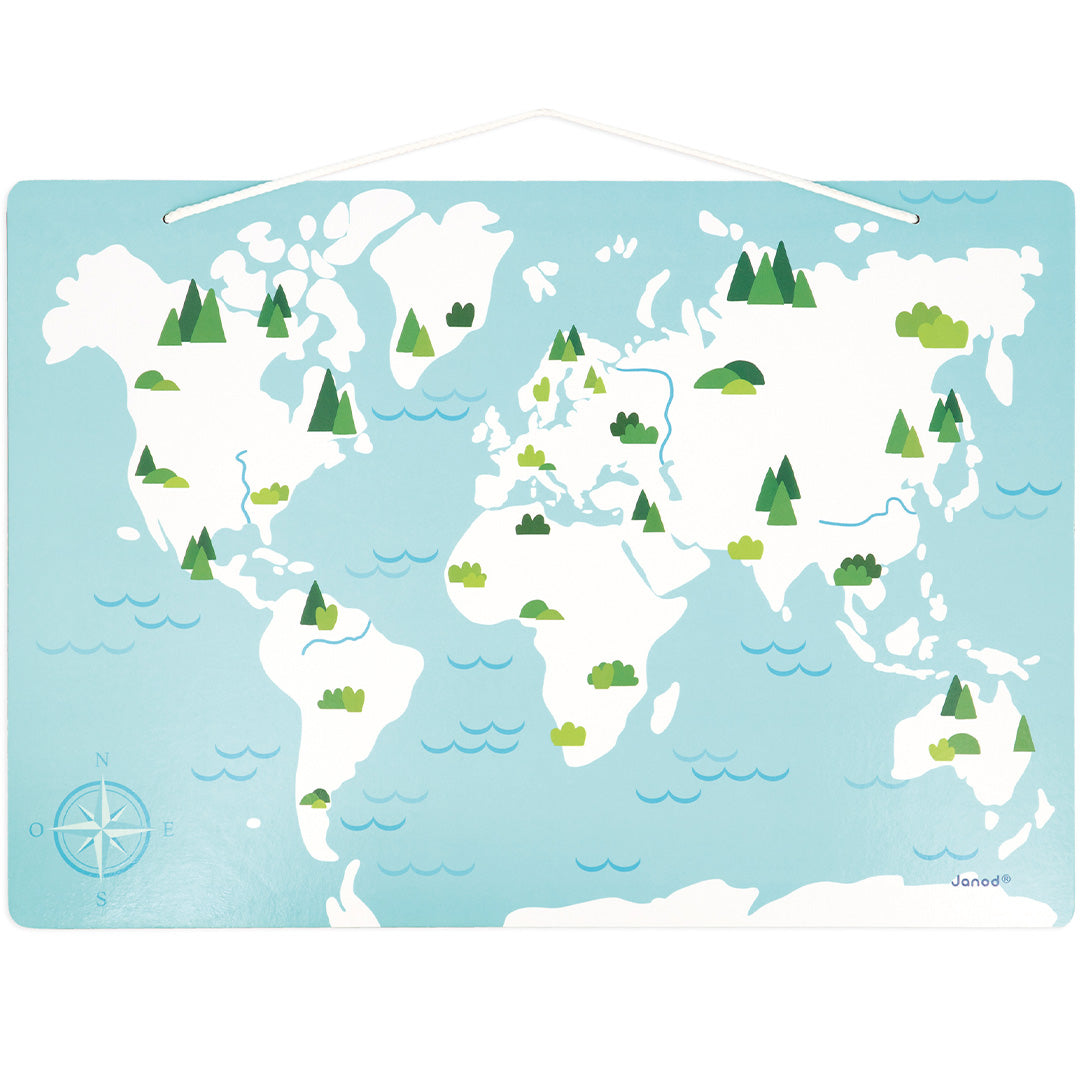 Janod magneetpuzzel de wereld minikids - 40st