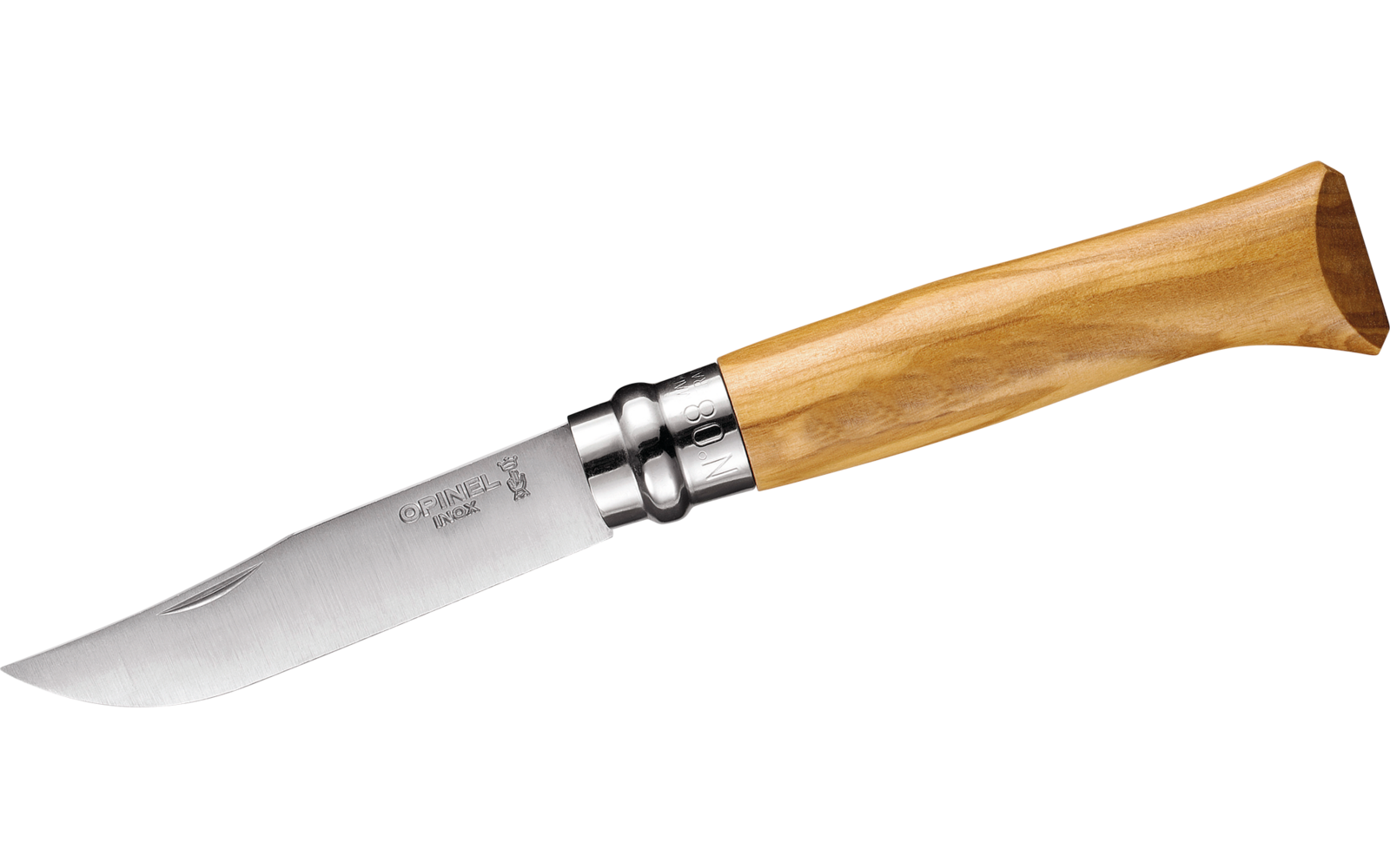 Opinel N°08 Taschenmesser Klingenlänge 8,5 cm Olivenholz
