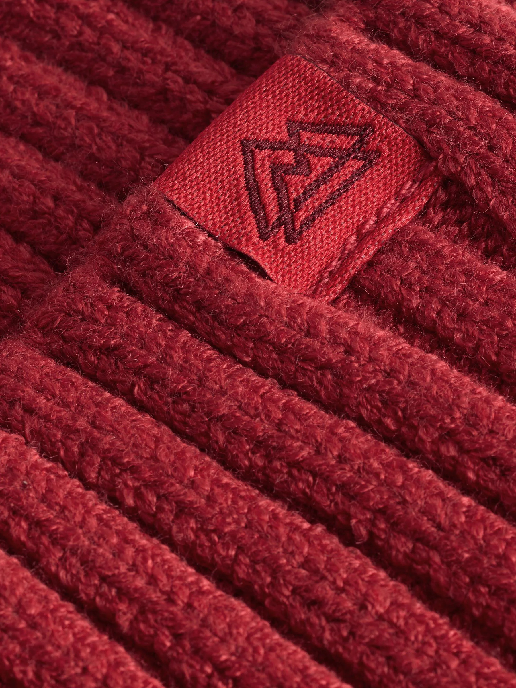 Rood - Gebreide beanie-muts (1-16jr)