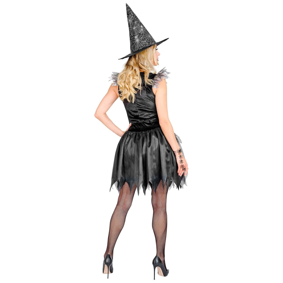 Halloween Kostuum Zwart Zilver Dames Heks