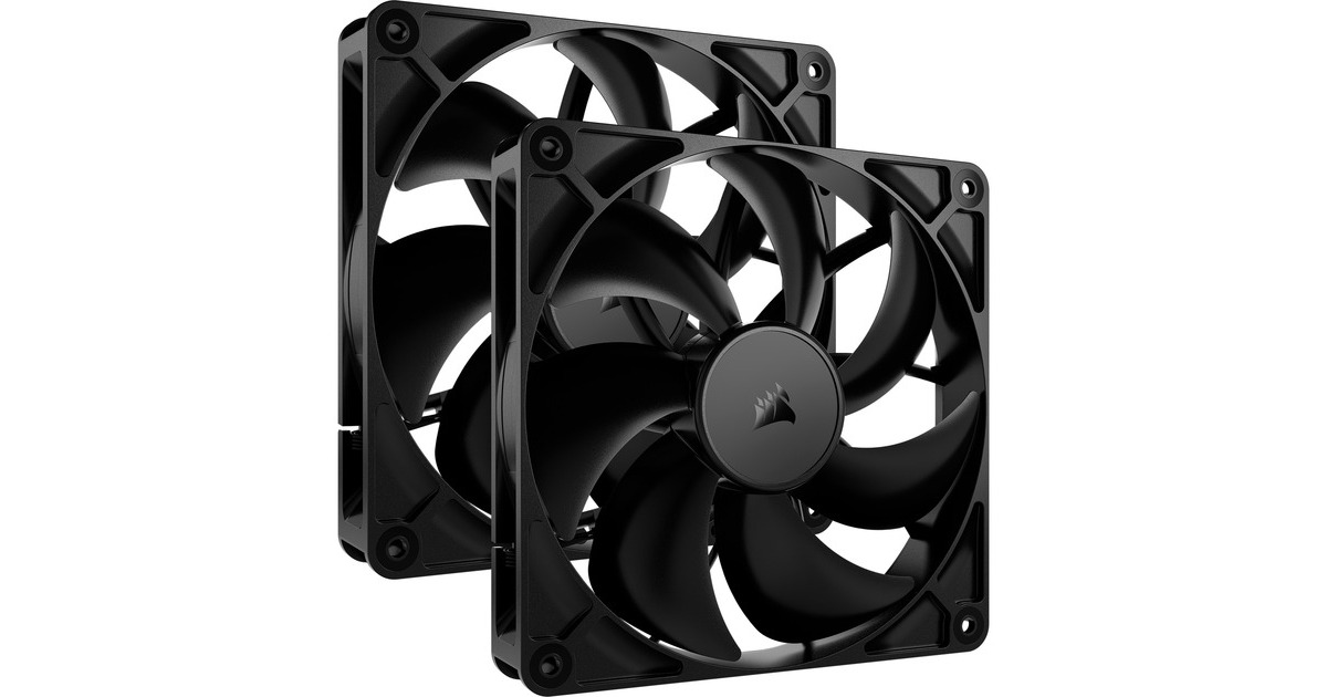 CorsairRS140 PWM case fans  (Zwart, 2 stuks, 140 x 140 x 25 mm)