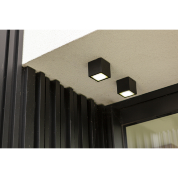 Lutec plafondlamp LED Gemini mat zwart