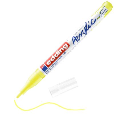 Edding 5300 - Marqueur acrylique - jaune fluo