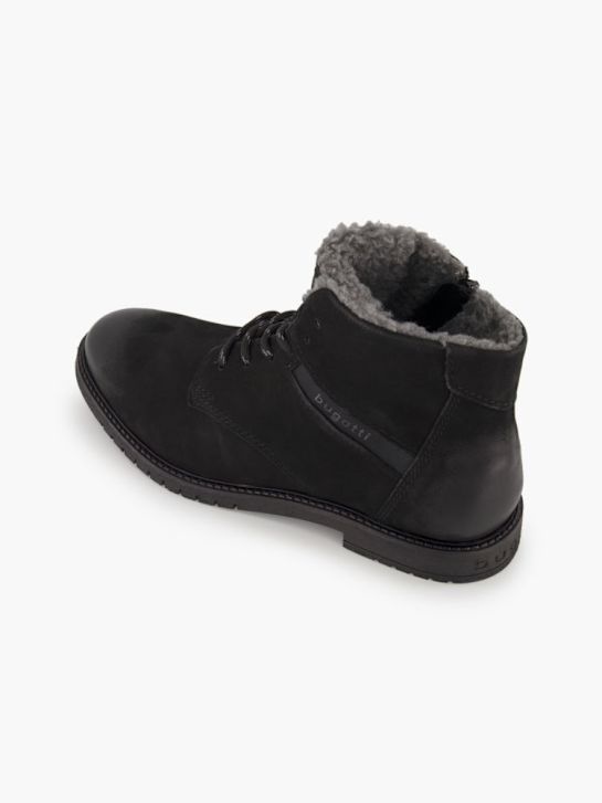 bugatti Schnür-Stiefelette Schwarz