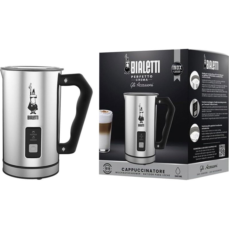 Mousseur à lait électrique en inox Bialetti