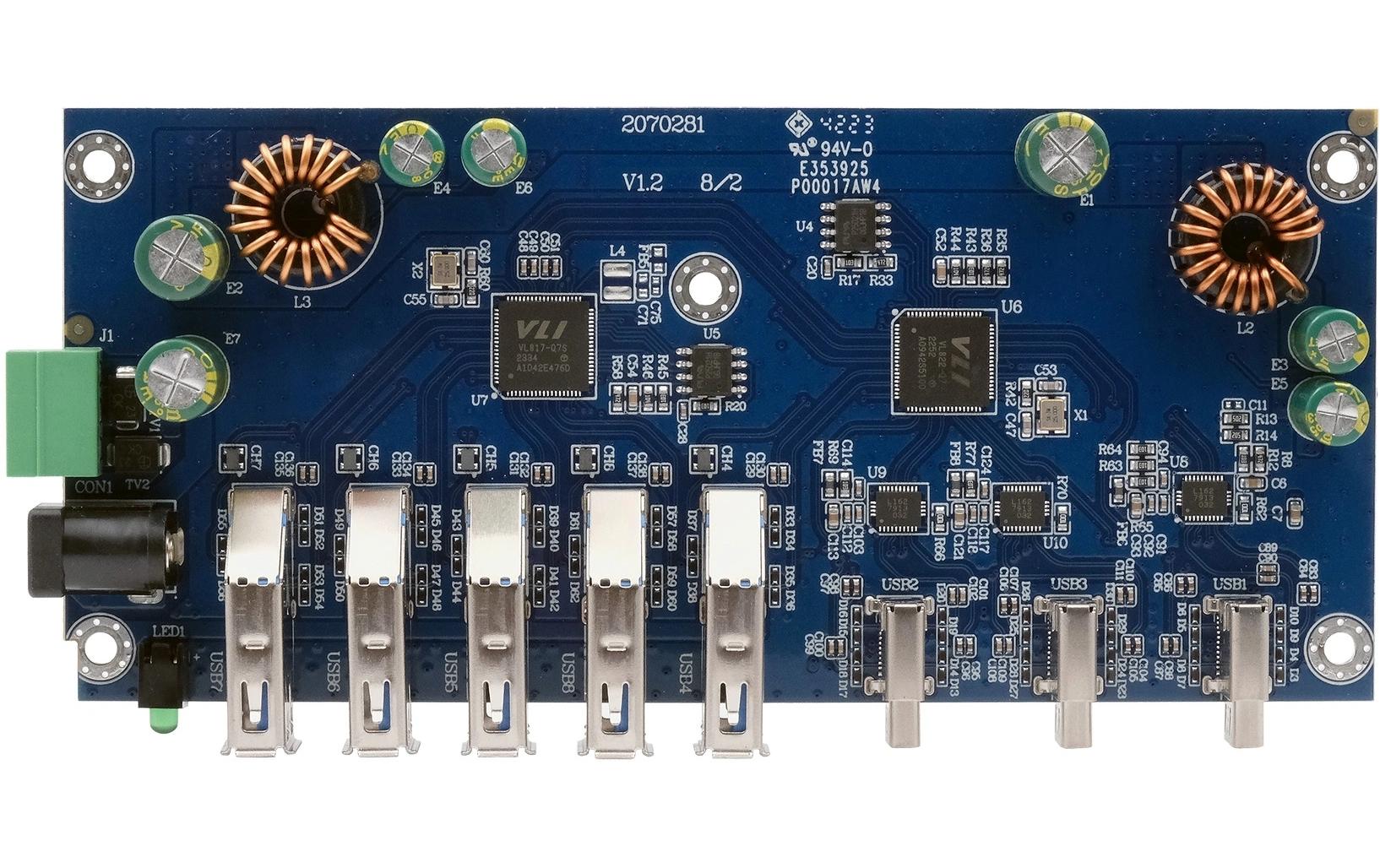 USB-Hub Industrial USB 3.2 Gen 2 x 1 Hub Platine 7-Port7-Port USB 3.2 Gen 2 x 1 HUB-Platine