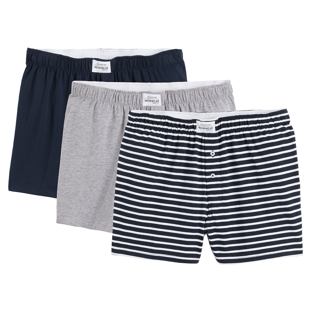 COLEÇÃO LA REDOUTE<br>Conjunto de 3 cuecas boxer em malha