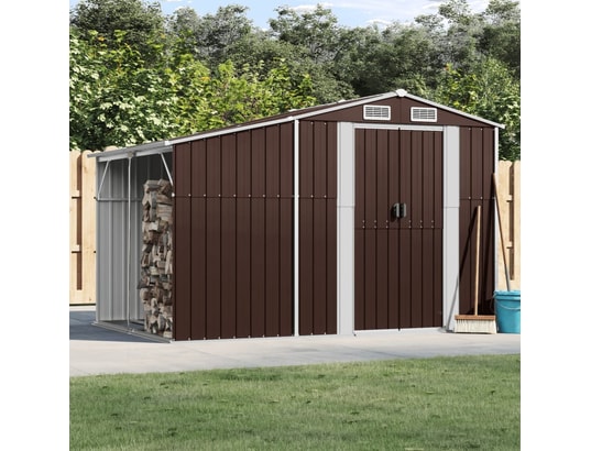 VIDAXL - Abri de jardin marron 277x192,5x179 cm acier galvanisé