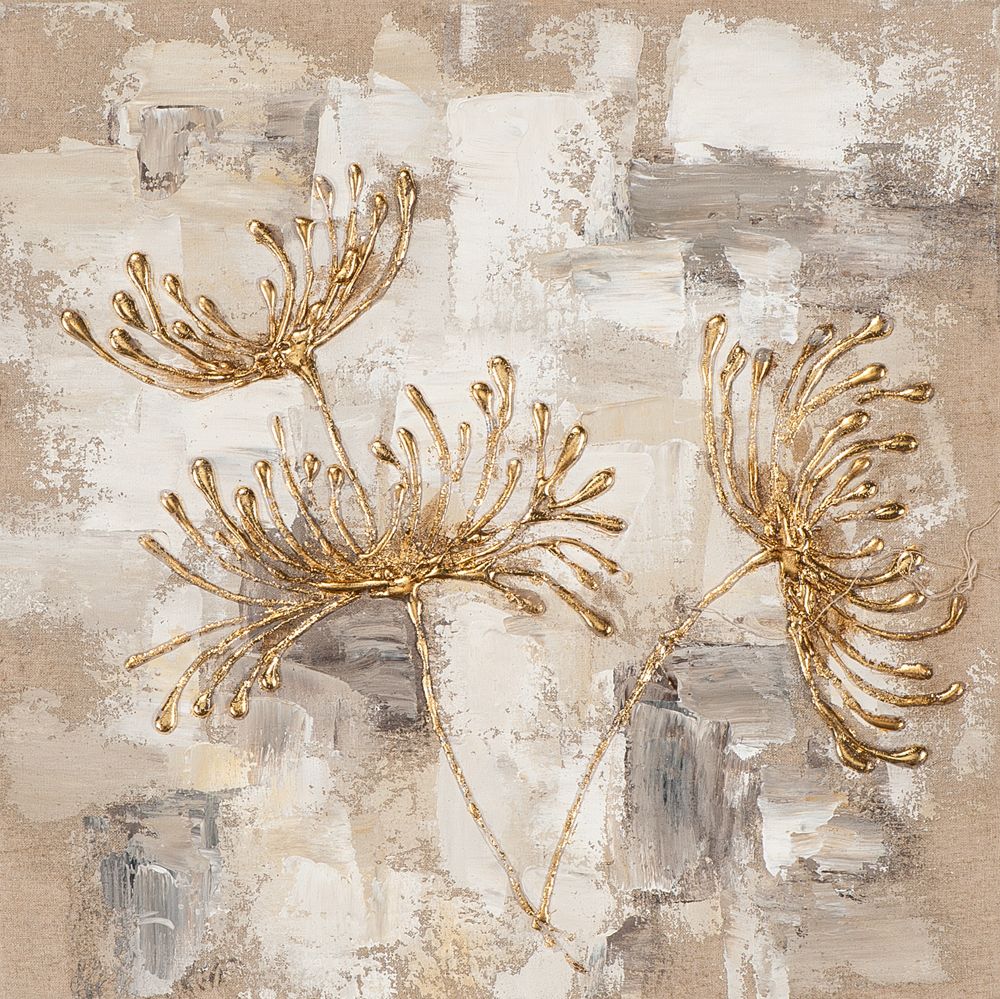 Gemälde CHRYSANTHEMEN GOLD