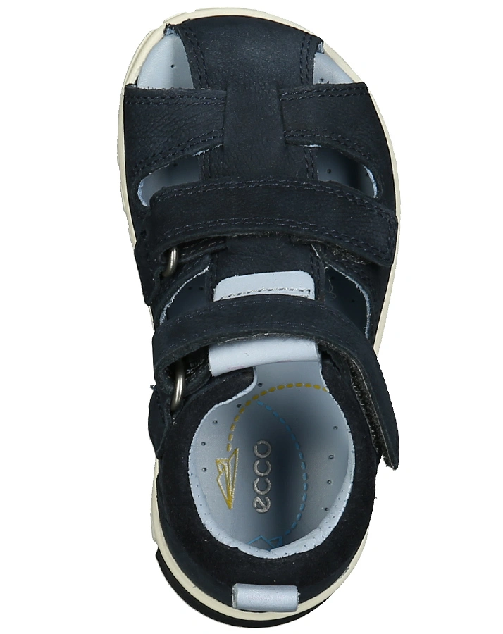 Lauflern-Sandalen MINI STRIDE mit Zehenschutz in nachtblau/hellblau