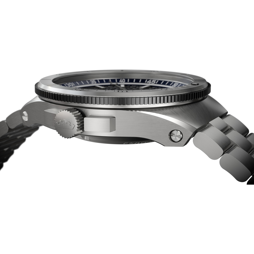 Fortis Marinemaster M-44 Chronometer Ocean Blue Block Bracelet