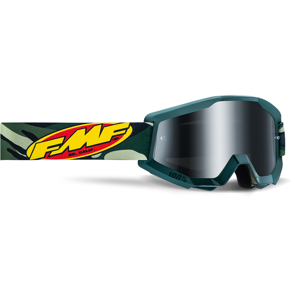 FMF Vision - Masque Powercore Assault - ecran miroir Camouflage Vert / Argent