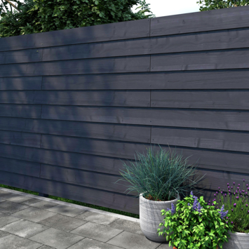 Zweeds rabatdeel Douglas hout zwart 1,2/2,7 x 19 x 300 cm