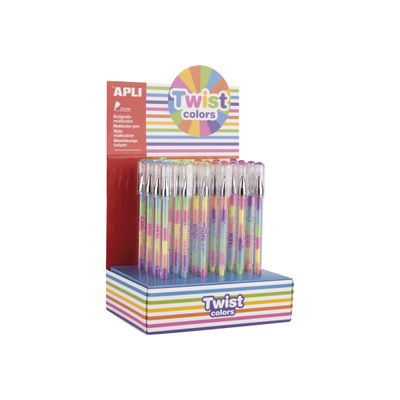 Apli Twist Colours - Stylo encre gel - disponible dans différentes couleurs