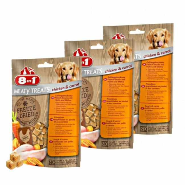 Friandises pour chien sans céréales Freeze Dried 8in1