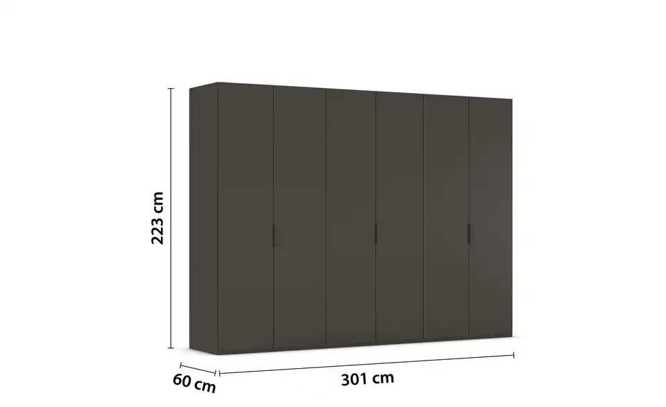 Drehtürenschrank Fifty 301 cm 6 Stück