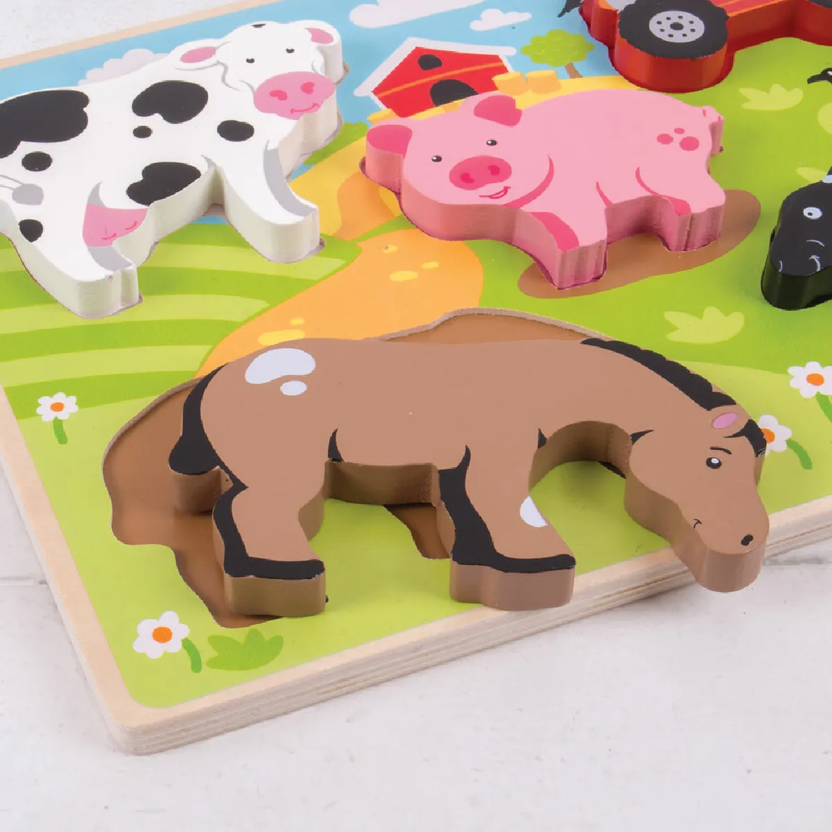 Bigjigs Toys Bigjigs Ferme Puzzle Bois