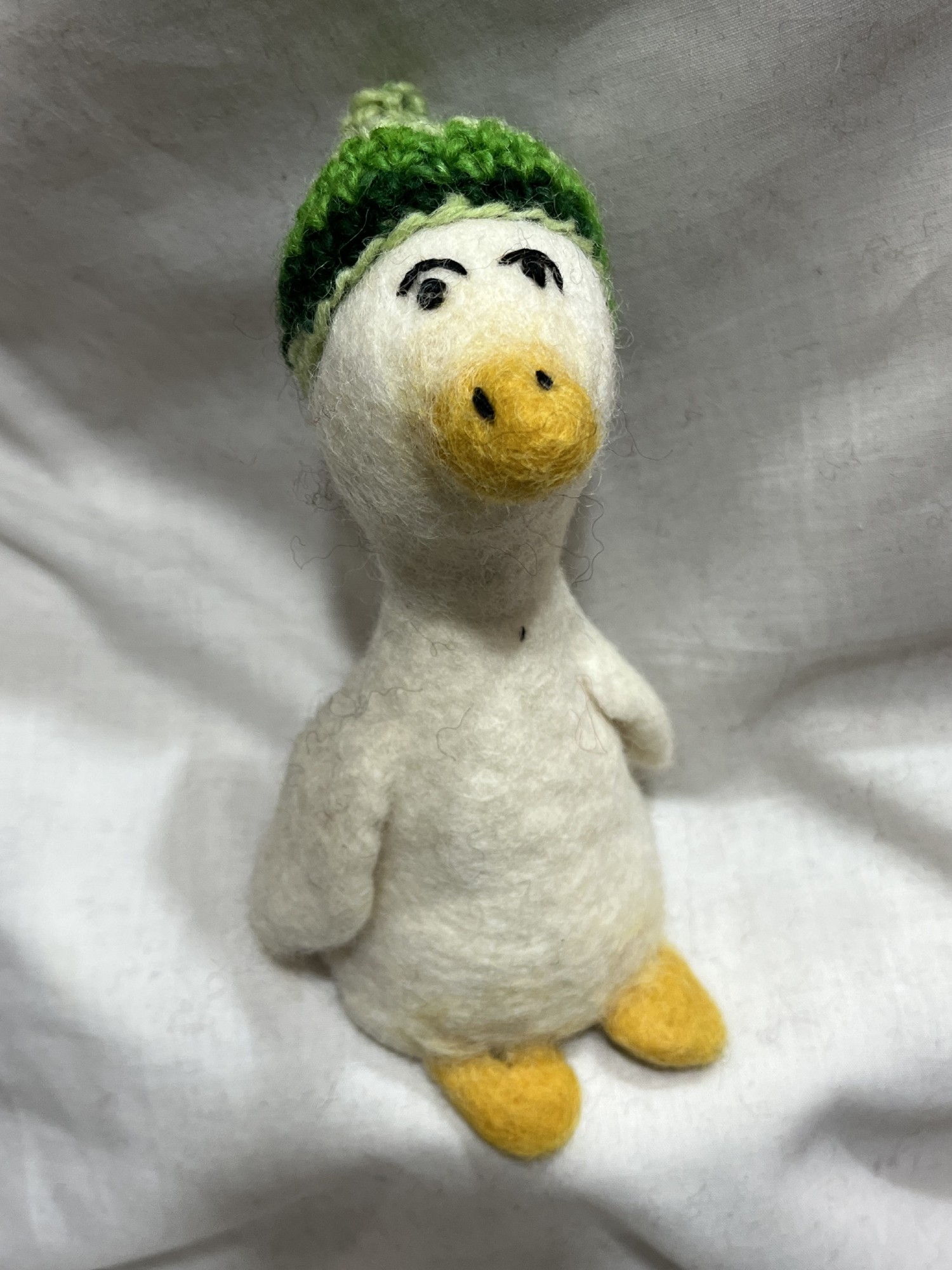 Eierwärmer 'Ente' aus Filz, weiß, H 16 cm, Ø 8 cm zu 9,80