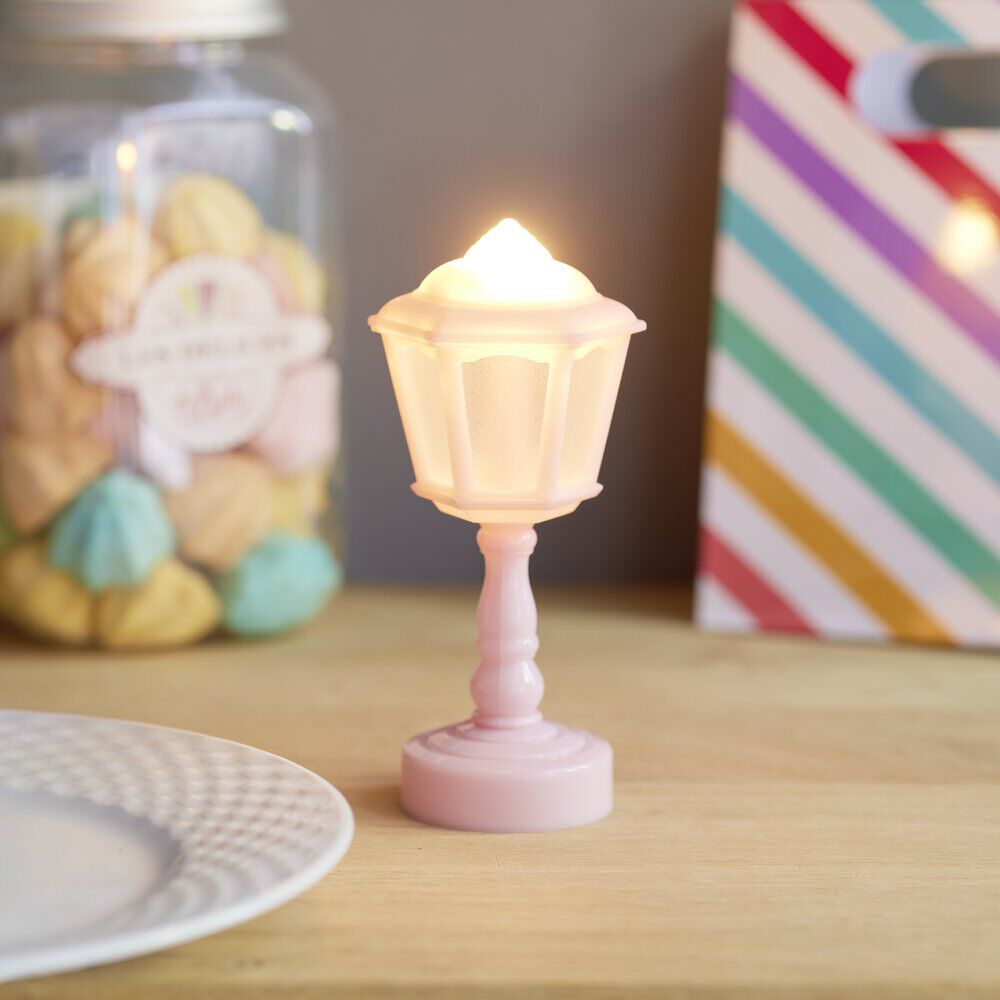 Mini lampe LED de bureau forme lampadaire Ø6xH14cm - 4 coloris