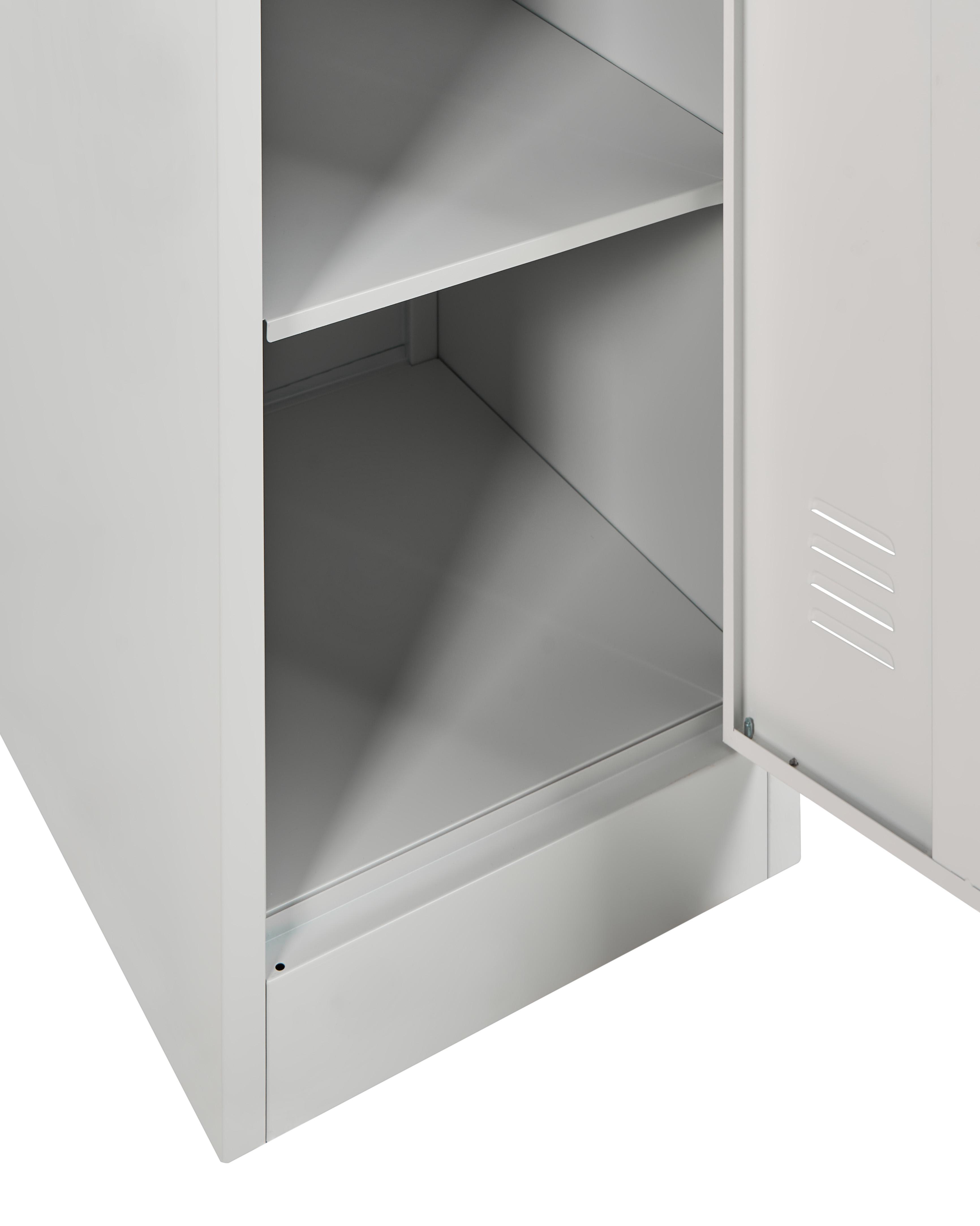 Locker met 2 niveaus ATHLETE Metaal Grijs/wit
