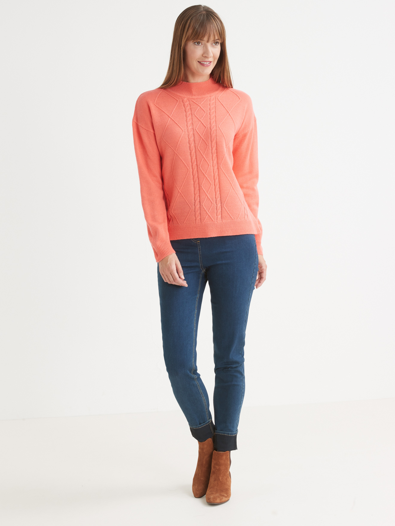 Pull col montant torsadé 30% laine