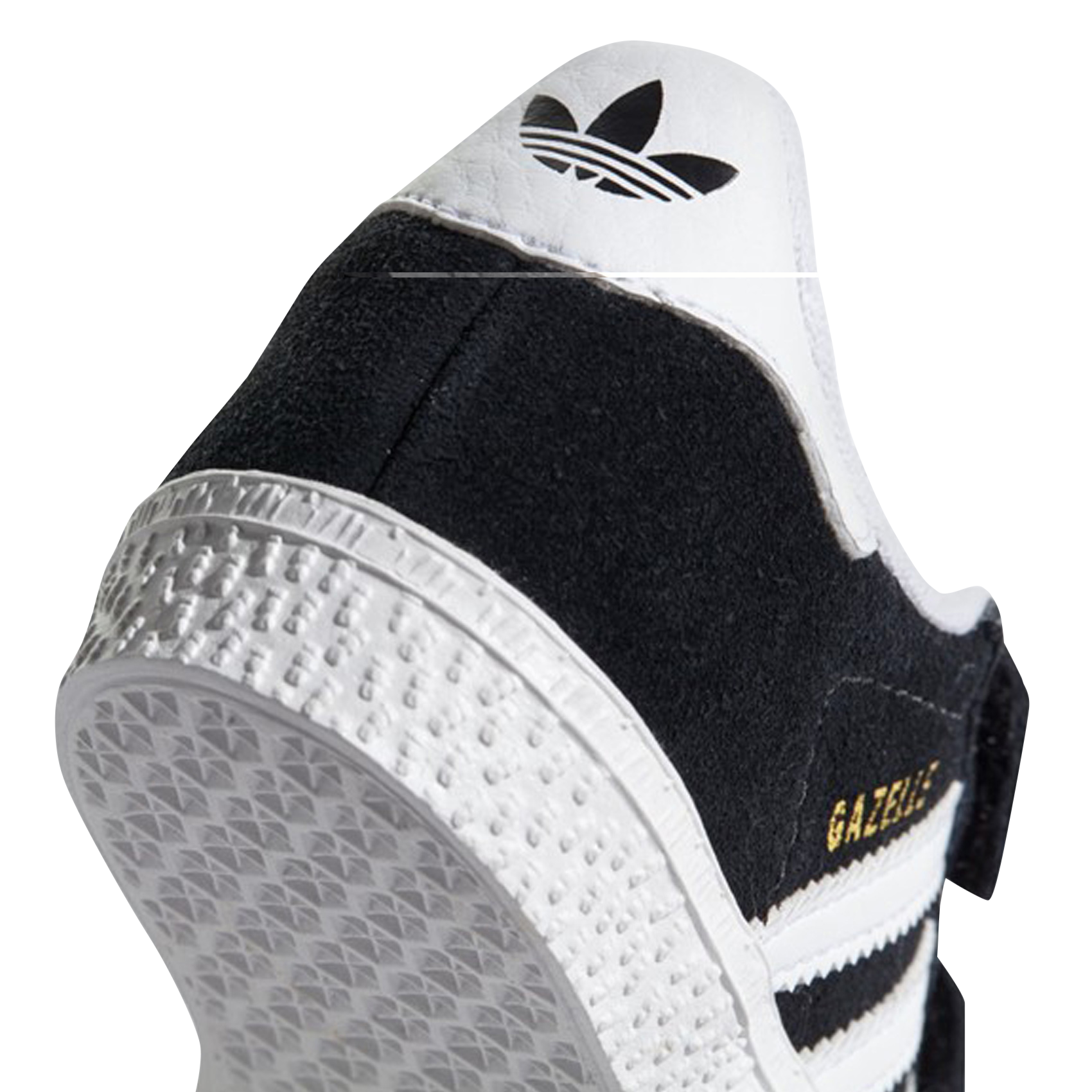 GAZELLE CF I - Baskets basses à scratchs en cuir velours| Noir