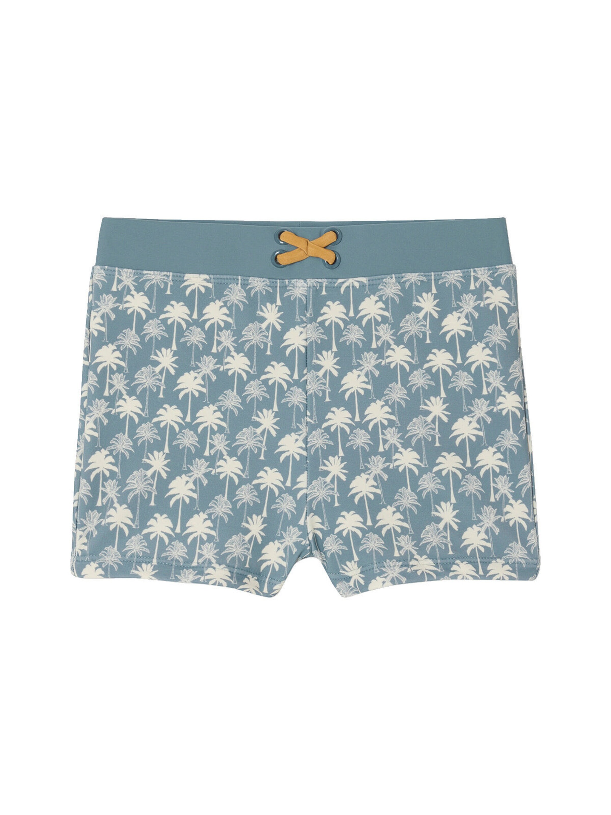 Vertbaudet Jungen Badeshorts mit Palmenmuster moosgrün