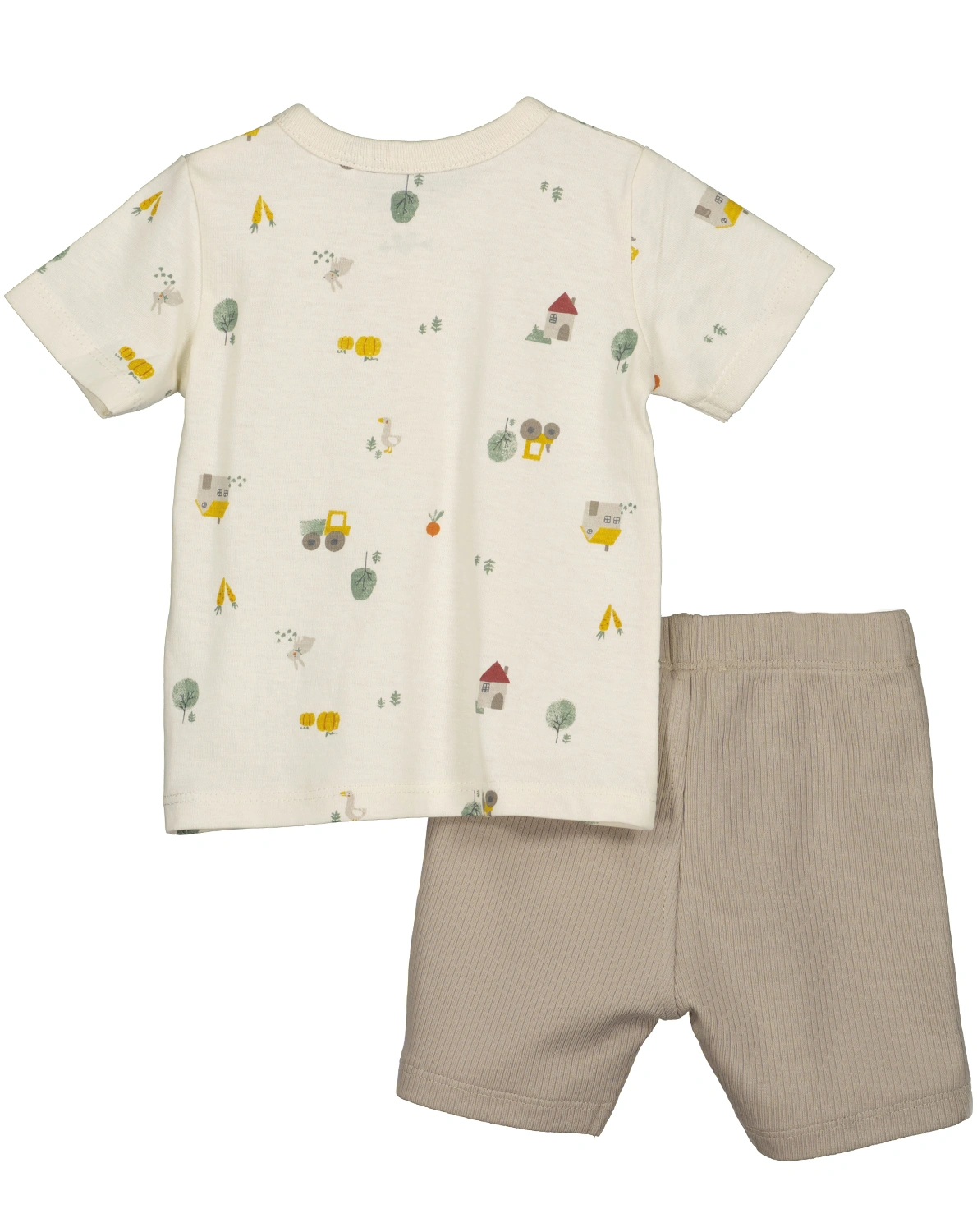 T-Sirt LITTLE FARM mit Shorts in offwhite