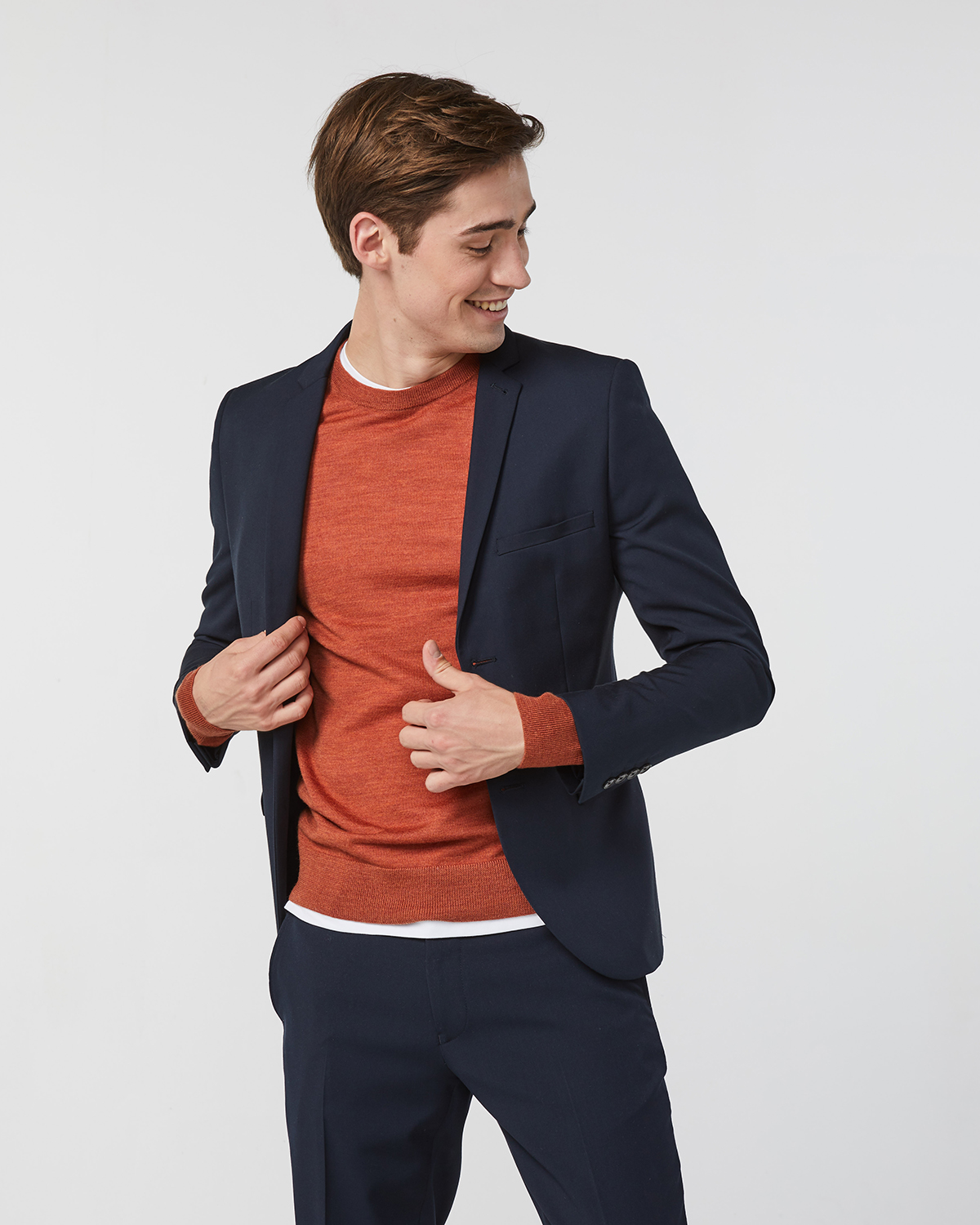 skinny fit blazer WE Fashion Marineblauw
